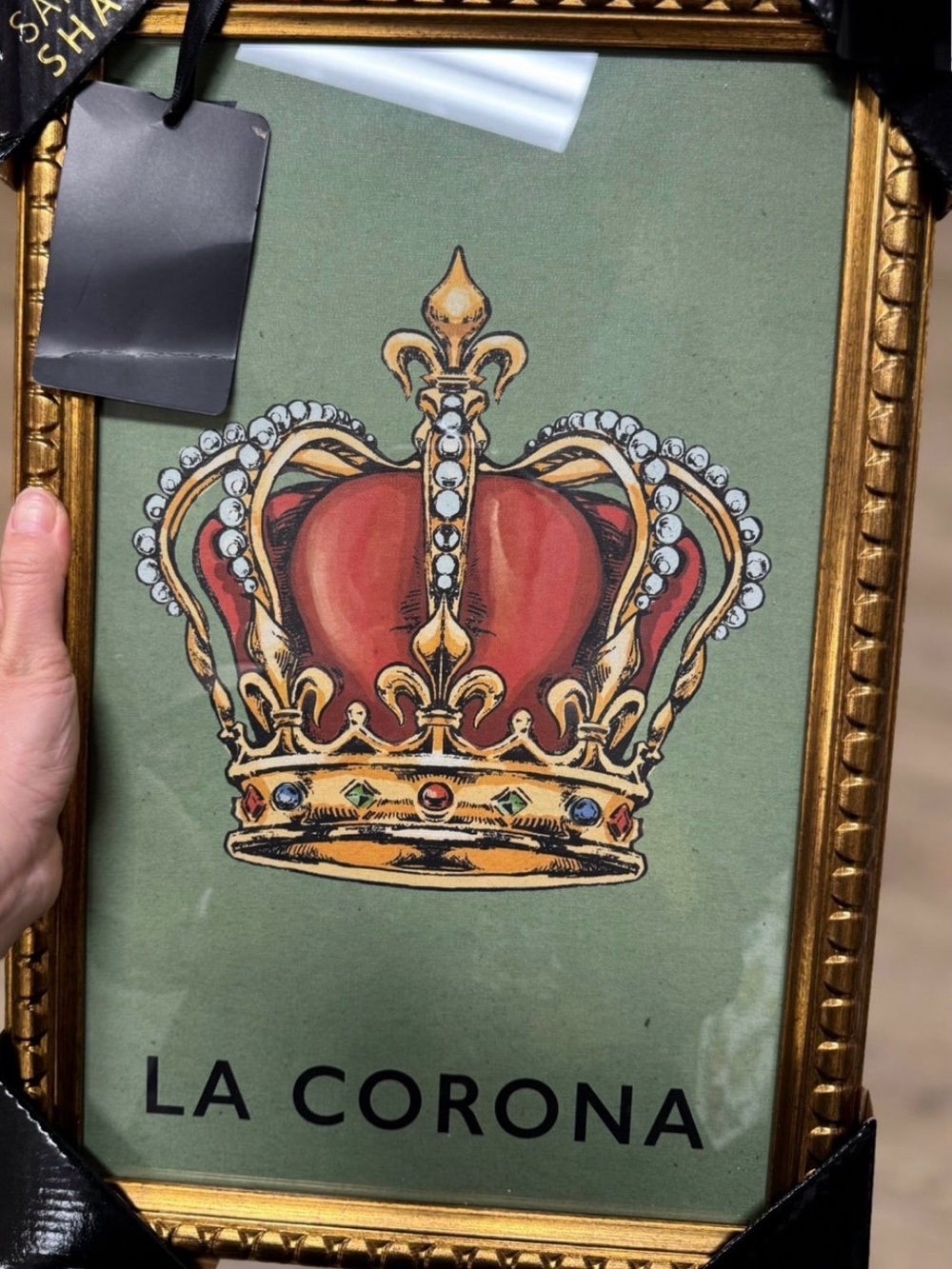 Sapna Shah La Corona Crown Wall Art in Red and Gold